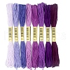 8 Skeins 8 Colors 6-Ply Polyester Embroidery Floss PW-WG88461-03-1