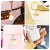 Angel Shell & Acrylic Pendant Decorations HJEW-TA00199-8