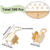 SUNNYCLUE 300Pcs Brass Pendant Rhinestone Settings KK-SC0004-56G-2