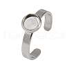 304 Stainless Steel Cuff Ring Components STAS-D372-07P-01-1
