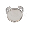 304 Stainless Steel Cuff Ring Components STAS-D372-07P-06-2