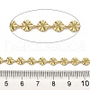 Brass Textured Flat Round Link Chains CHC-C014-13G-3