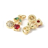 Brass Micro Pave Cubic Zirconia Pendants ZIRC-I071-07G-2