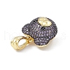 Brass Micro Pave Cubic Zirconia Pendants KK-P224-09EB-03-3
