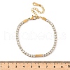 304 Stainless Steel Pave Cubic Zirconia Square Link Chain Bracelets for Women BJEW-B134-04G-3