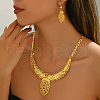 Alloy Geometric Hollow Out Necklace & Earrings Set for Women's Banquet Wedding TW1066-4