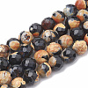 Natural Fire Crackle Agate Beads Strands G-S335-01H-1