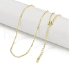 Rack Plating Brass Column & Round Link Chain Necklaces for Women NJEW-K382-03G-1