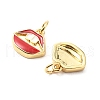 Brass Enamel Charms KK-L237-008G-2