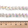 Electroplate Transparent Glass Beads Strands EGLA-U004-03A-HP04-4