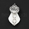 Natural White Shell Pendants SSHEL-C010-02P-2