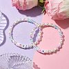 Polymer Clay & Plastic Beaded Stretch Bracelets BJEW-JB10341-2