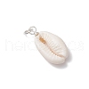 Natural Mixed Cowrie Shell Pendants PALLOY-JF03710-02-4