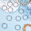 SOFPLATE 10Pcs Alloy Spring Gate Rings FIND-SP0001-38P-4