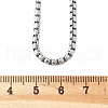 Tarnish Resistant 304 Stainless Steel Venetian Chain Box Chain Necklace Making STAS-A028-N031P-A-4