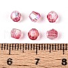 Transparent Spray Painted Glass Beads EGLA-N018-4mm-07-4