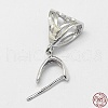 Anti-Tarnish Rhodium Plated 925 Sterling Silver Pendant Bails STER-A102-005P-3
