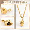 Unicraftale 4Pcs PVD Vacuum Plating 304 Stainless Steel Pendants STAS-UN0060-19G-5
