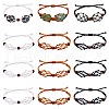12Pcs Adjustable Braided Nylon Cord Macrame Pouch Bracelet Making AJEW-SW00010-02-1
