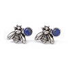 Natural Lapis Lazuli Bee Stud Earrings EJEW-C016-01AS-03-2