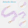 WADORN 5Pcs 5 Colors Transparent Acrylic Cable Chain Bag Straps DIY-WR0002-47-3