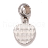 304 Stainless Steel Rhinestone European Dangle Charms STAS-F278-22P-3