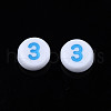 White Opaque Acrylic Beads MACR-T038-18-3-3