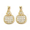 Brass Micro Pave Cubic Zirconia Pendants KK-Q068-22G-1