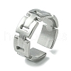 304 Stainless Steel Open Cuff Ring RJEW-L110-023P-1