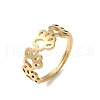 Ion Plating(IP) 201 Stainless Steel Hollow Out Dog Paw Prints Adjustable Ring for Women RJEW-K238-10G-5