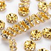 Brass Rhinestone Spacer Beads X-RSB028-B01G-1