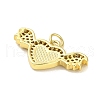 Brass Micro Pave Clear Cubic Zirconia Pendants KK-K365-13A-G-2