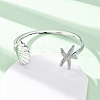 Brass Open Cuff Bangles for Women BJEW-R024-01P-2