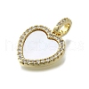 Brass Micro Pave Cubic Zirconia Pendants KK-V010-05G-02-2