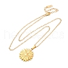 304 Stainless Steel Flower Pendant Necklaces NJEW-H059-30B-G-4