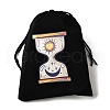 Rectangle Printed Velvet Cloth Packing Pouches ABAG-U006-03D-3