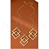 Rhombus Alloy Pendant Necklace & Stud Earring Sets FS-WG67473-01-5