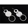 Brass Circle Pendant Necklaces & Dangle Earrings Sets FS-WG73AED-01-3