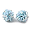 Handmade Polymer Clay Rhinestone Beads FIND-NH0001-15A-2