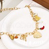 Heart & Pepper & Cherry Alloy Enamel Pendant Necklaces FS-WG54D76-01-4