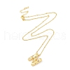 Brass Micro Pave Clear Cubic Zirconia Pendant Necklaces NJEW-Z038-01G-N-1