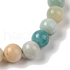8mm Round Natural Flower Amazonite Braided Bead Bracelets BJEW-C067-01B-23-3
