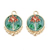 Brass Enamel Pendants KK-K351-48G-01-1
