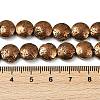 Electroplated Natural Lava Rock Beads Strands G-K388-01B-4