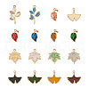 64Pcs 16 Styles Alloy Enamel Pendants ENAM-PJ0001-04-2