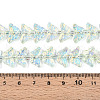 Transparency Electroplate Glass Beads Strands GLAA-T023-39A-08-4