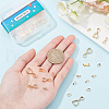 BENECREAT 114Pcs 6 Style Brass Snap on Bails KK-BC0002-96-3