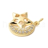 Brass Micro Pave Cubic Zirconia Pendants KK-D357-06A-G-2