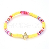 Handmade Polymer Clay Heishi Bead Stretch Bracelets X-BJEW-JB05078-02-1