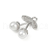 Brass Micro Pave Clear Cubic Zirconia Pendants KK-M322-51P-2